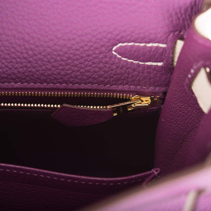 Hermes Kelly 25 Bi-Color Rose Azalee Craie