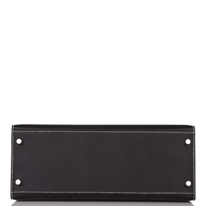 Hermes Kelly 28 Bi-Color Black Craie