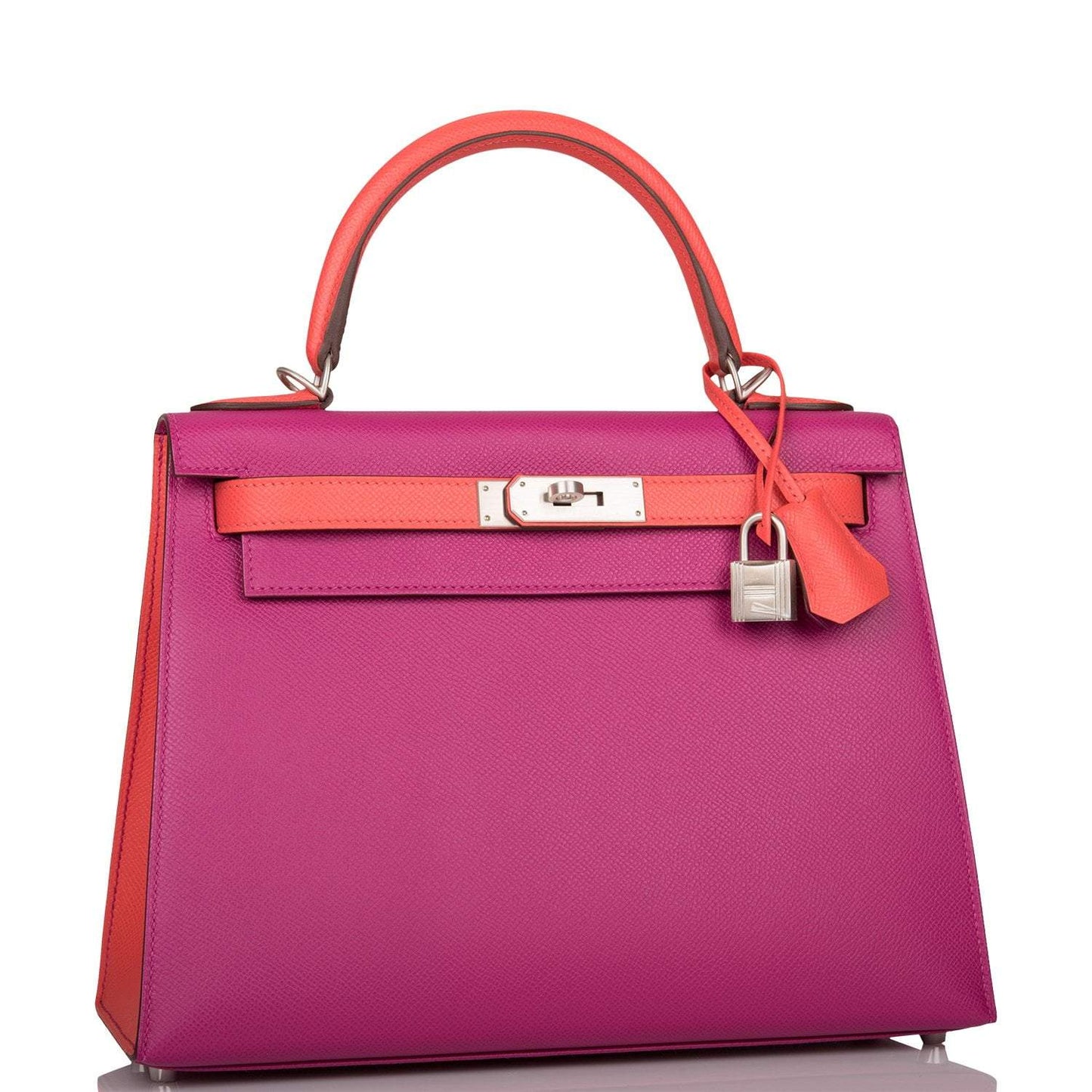 Hermes Kelly 28 Bi-Color Rose Pourpre Rose Jaipur