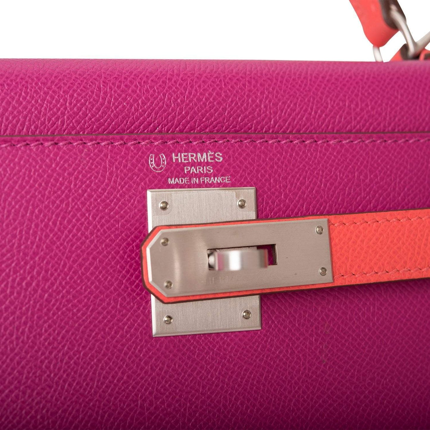Hermes Kelly 28 Bi-Color Rose Pourpre Rose Jaipur