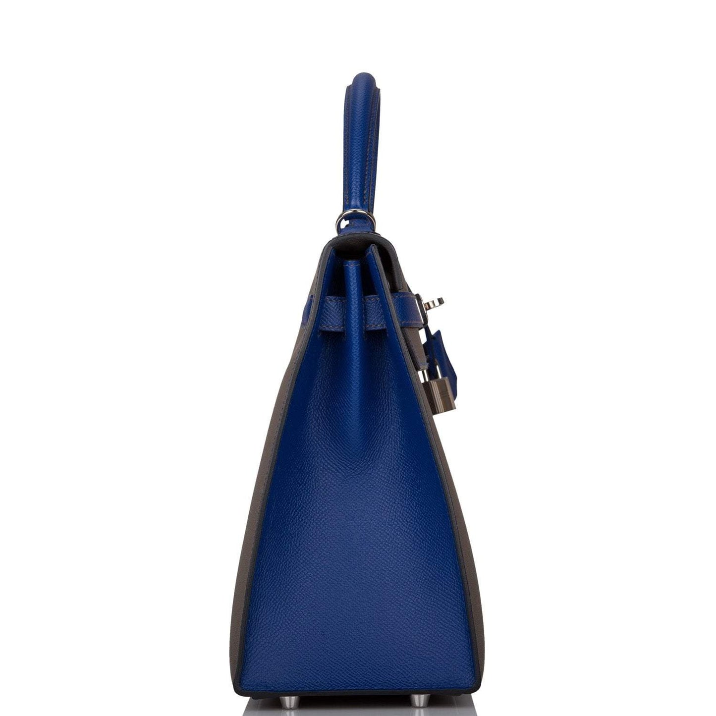 Hermes Kelly 32 Bi-Color Etain Bleu Electric