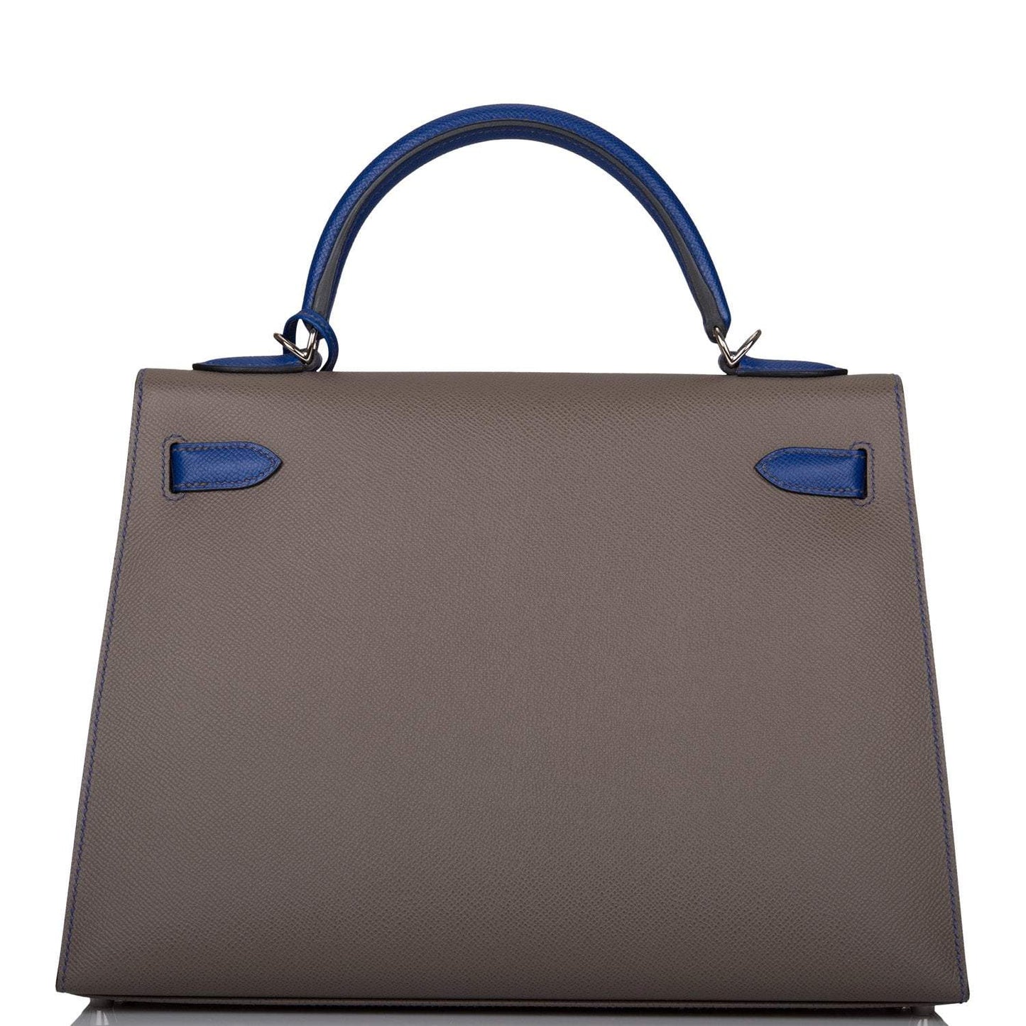 Hermes Kelly 32 Bi-Color Etain Bleu Electric