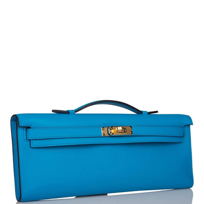 Hermes Kelly Cut Bleu Frida Swift