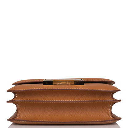 Hermes Mini Constance 18 Gold Epsom Gold Hardware