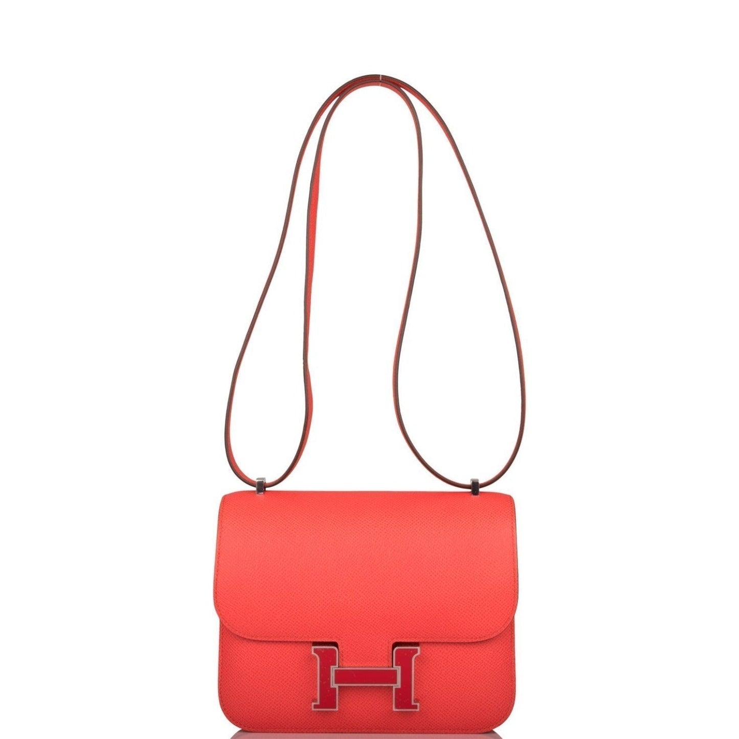Hermes Mini Constance 18 Rose Texas Epsom