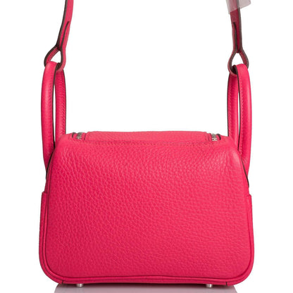 Hermes Mini Lindy Rose Extreme Clemence