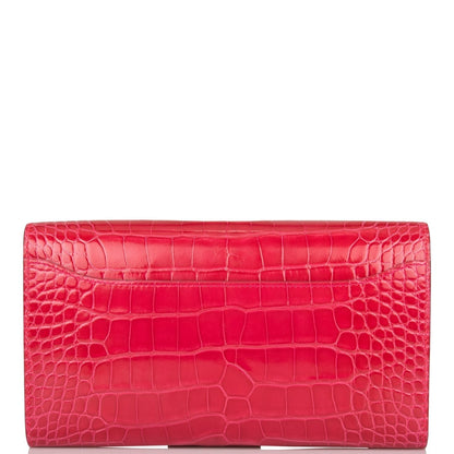 Hermes Constance Wallet To Go Rose Extreme Alligator