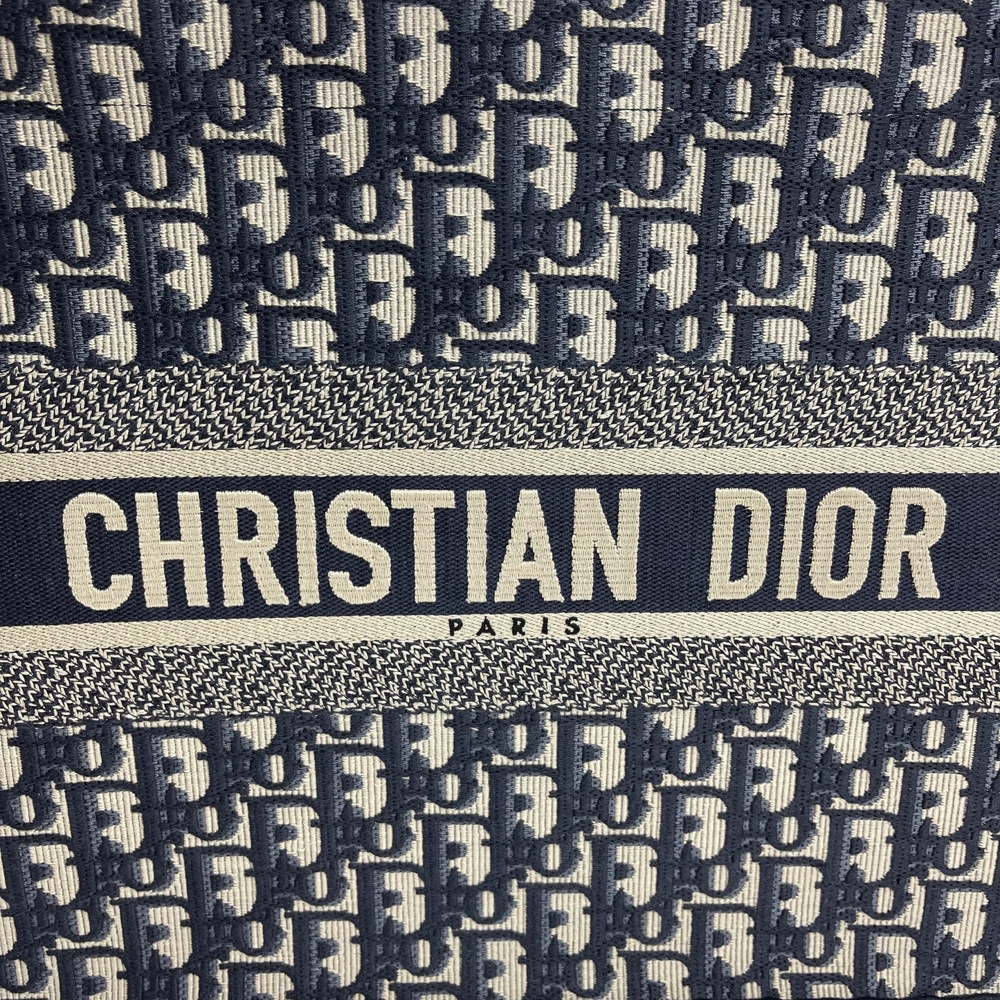 Christian Dior Small Book Tote Oblique Canvas Black/White