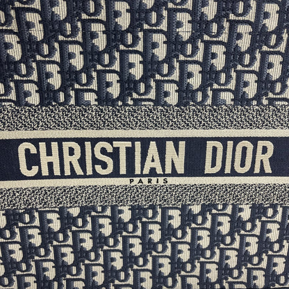 Christian Dior Small Book Tote Oblique Canvas Black/White