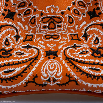 Jay Ahr Vintage 2013 Hermes Birkin 30 Orange Epsom Bandana Embroidery
