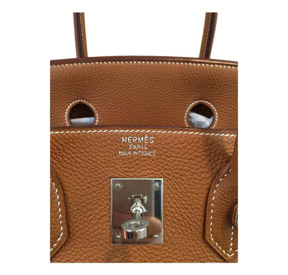 Hermes Birkin 35 Gold Clemence Leather Palladium Hardware