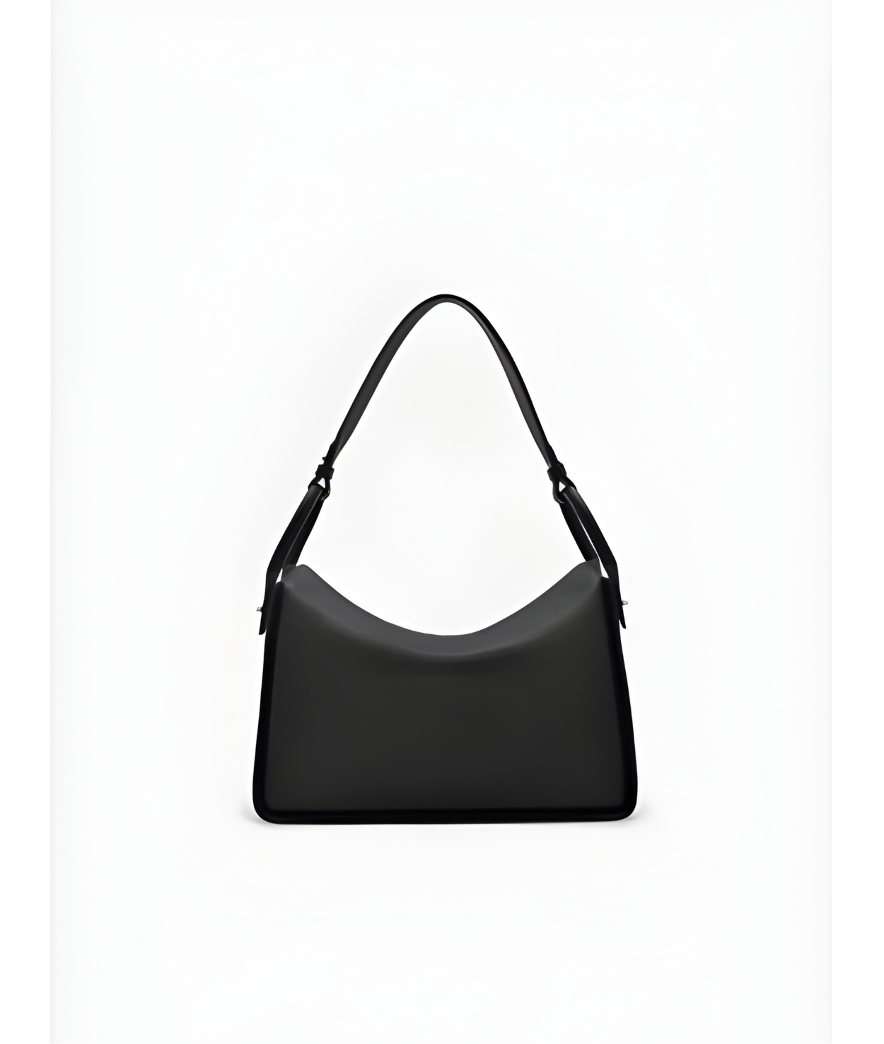 Demi Maxi Shoulder Bag for Women Black Leather Tote with Zip Closure