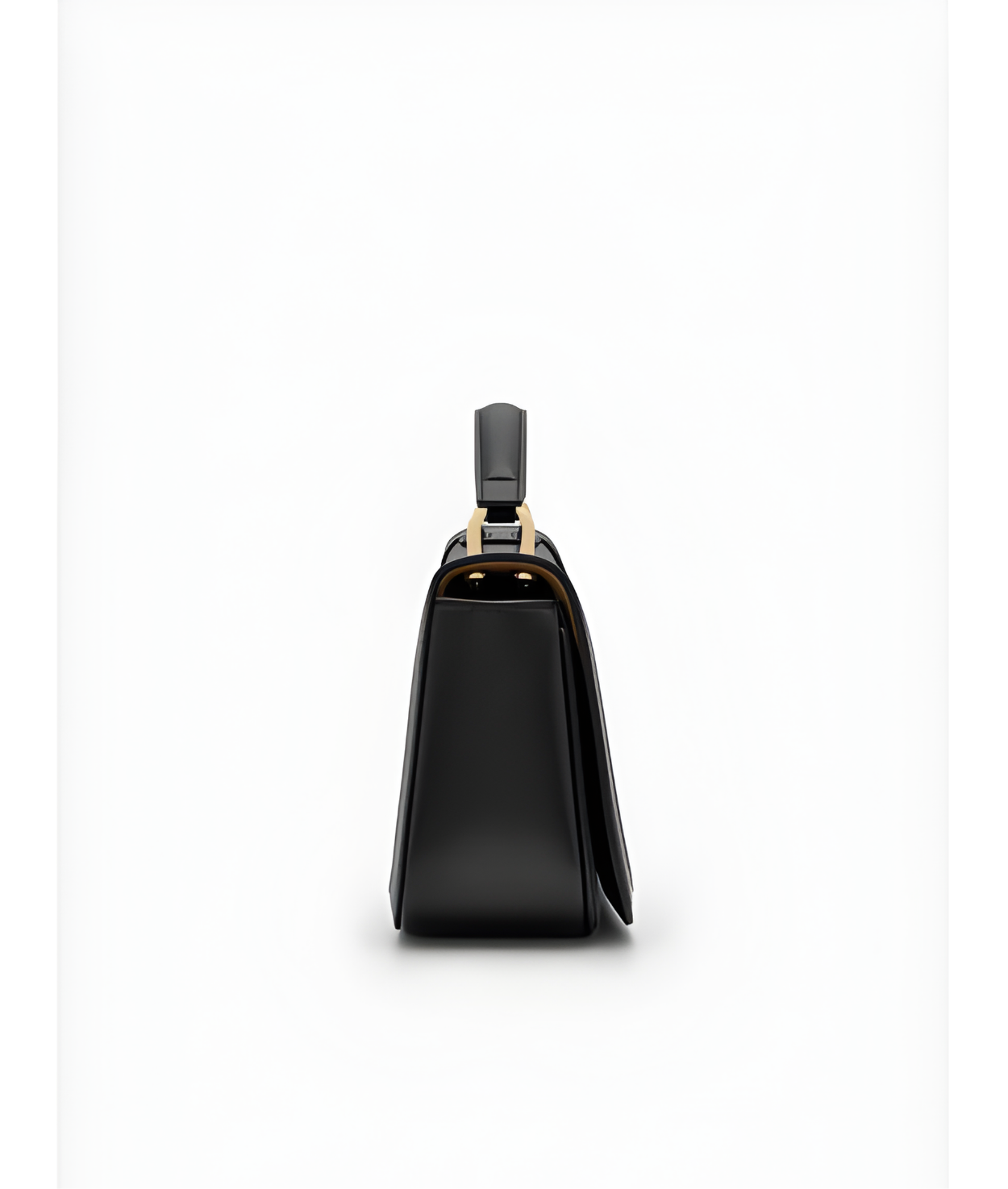 Farida Leather Handbag for Women Black Genuine Leather Tote with Zip Closure (36cm)