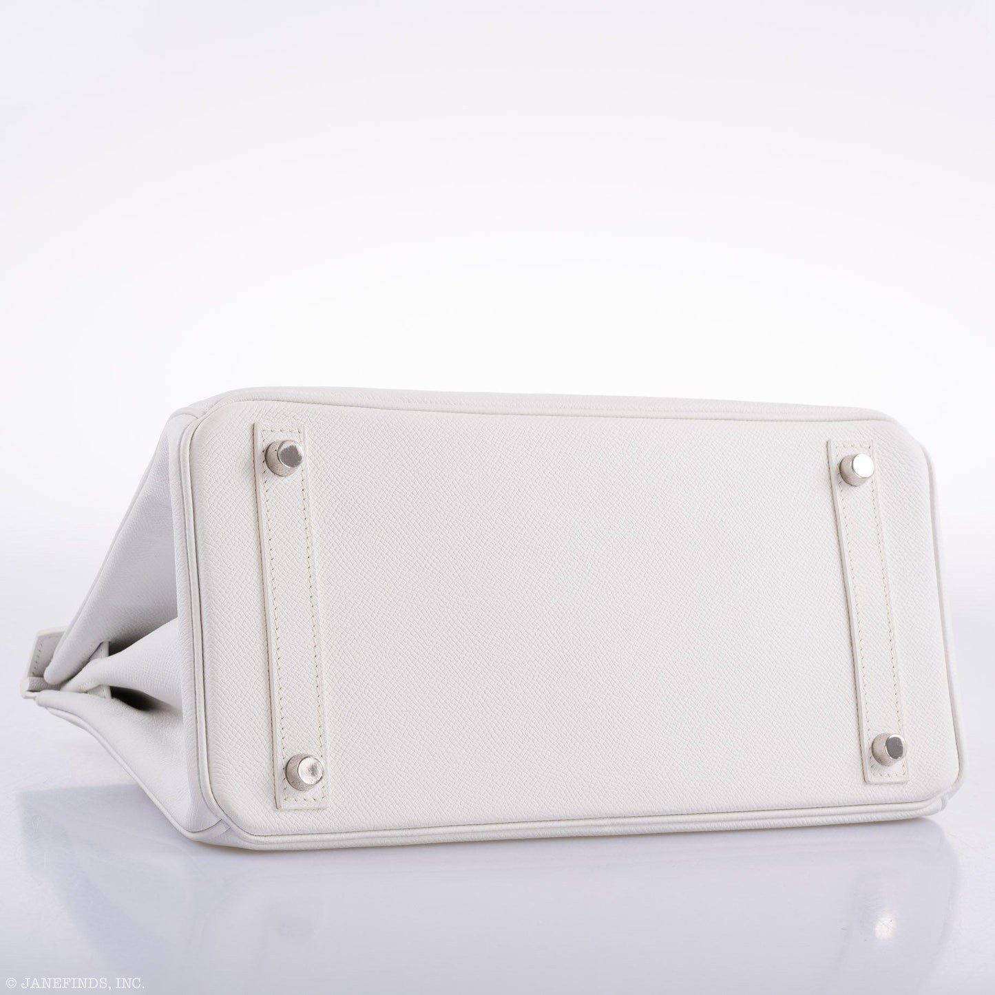Vintage Hermes Birkin 30 White Epsom Custom Feather Panel