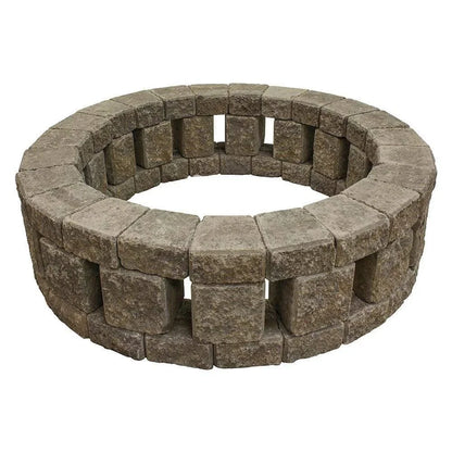 Stonehenge 58 in. x 16 in. Concrete Fire Pit Kit in Northwest Blends.