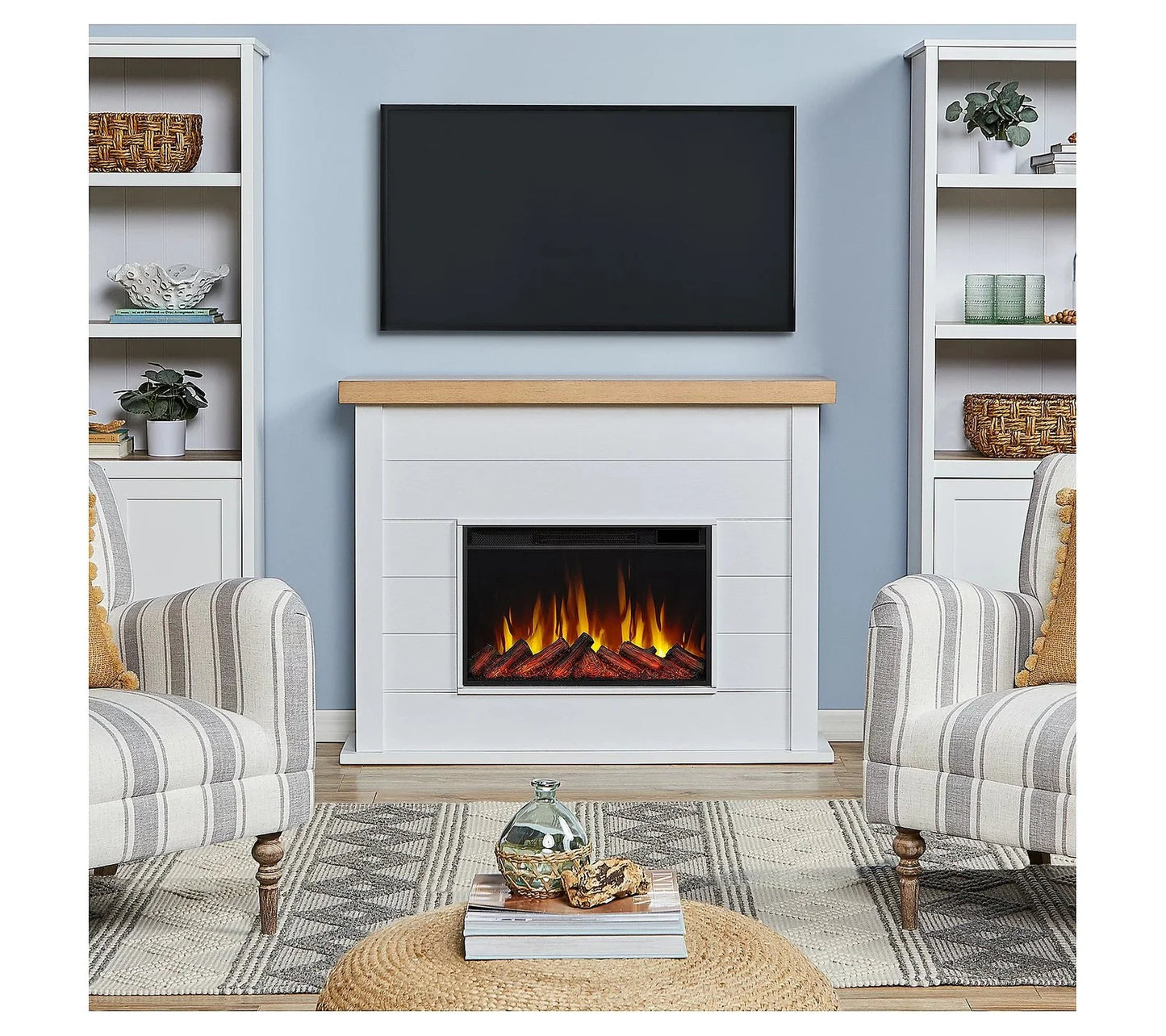 Real Flame Marshall 49″ Slim Electric Fireplaces.
