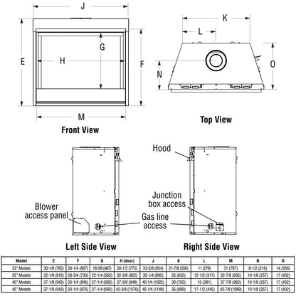 Superior DRT2033 Direct Vent Gas Fireplaces.