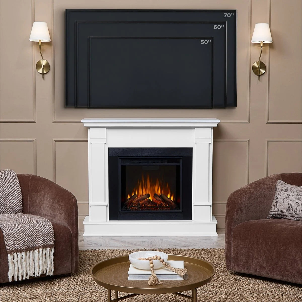 Real Flame 48″ Silverton Electric Fireplaces.