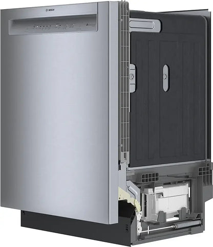 Bosch – 100 Series 24″ Front Control Smarts Built-In Hybrid Tub Dishwashers with PureDry, 50 dBA – Stainless Steel