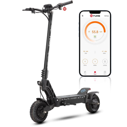 M YUME SCOOTER Hawk Dual Motor Electrics Scooters for Adults 2400W 43MPH 43Miles Long Rang E-Scooters