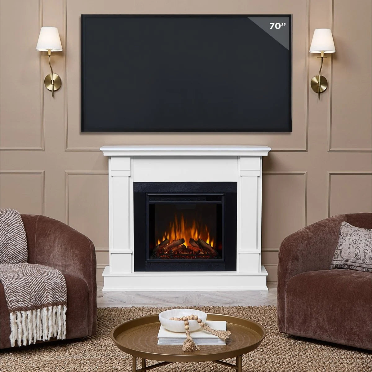 Real Flame 48″ Silverton Electric Fireplaces.