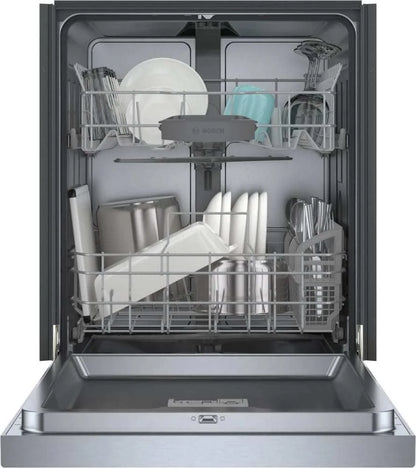 Bosch SHE41CM5N 300 Series 24″ Dishwashers 48 db – Recessed Handle, Stainless Steels