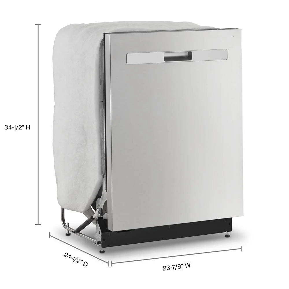 Whirlpool 24-inch Top Control Quiet Dishwashers with 3rd Rack Stainless Steels