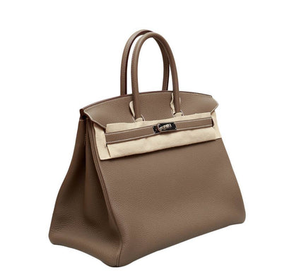 Hermes Birkin 35 Etoupe Togo Leather Palladium Hardware