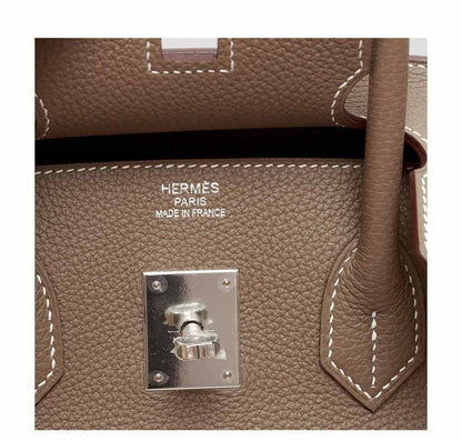 Hermes Birkin 35 Etoupe Togo Leather Palladium Hardware
