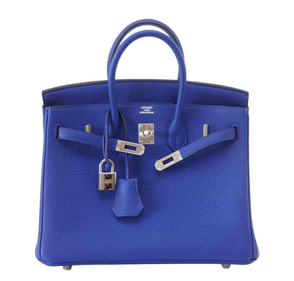 Hermes Birkin 25 Bleu Electric Togo Leather Palladium Hardware