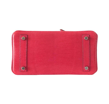 Hermes Birkin 25 Rouge Exotic Lizard Palladium Hardware
