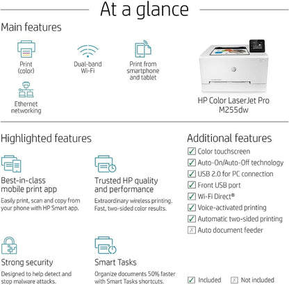 Hp Color Laserjet Pro M255dw Wireless Laser Printers