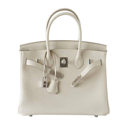 Hermes Birkin 30 Craie Togo Leather Palladium Hardware