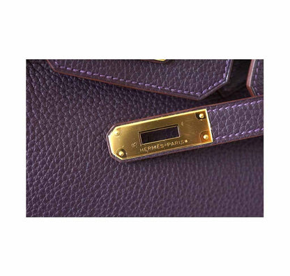 Hermes Birkin 30 Raisin Togo Leather Gold Hardware
