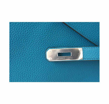 Hermes Kelly Mou 32 Blue Izmir Togo Leather Palladium Hardware