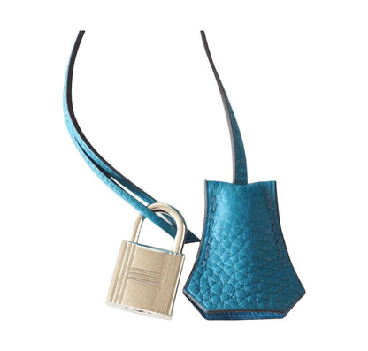 Hermes Kelly Mou 32 Blue Izmir Togo Leather Palladium Hardware