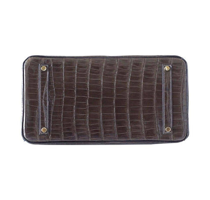 Hermes Birkin 35 Bi-Color Porosus Crocodile Special Order Gold Hardware