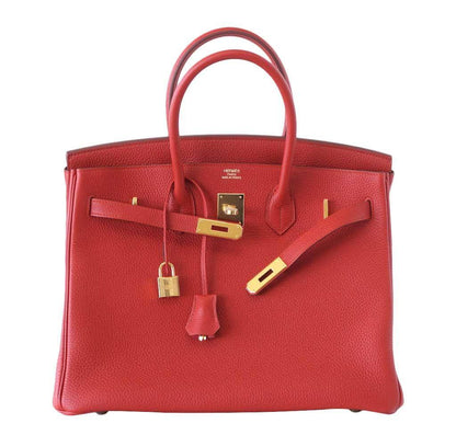 Hermes Birkin 25 Vermillion Togo Leather Gold Hardware