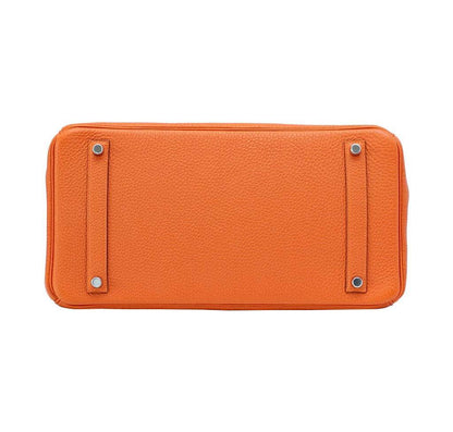 Hermes Birkin 35 Orange Togo Leather Palladium Hardware