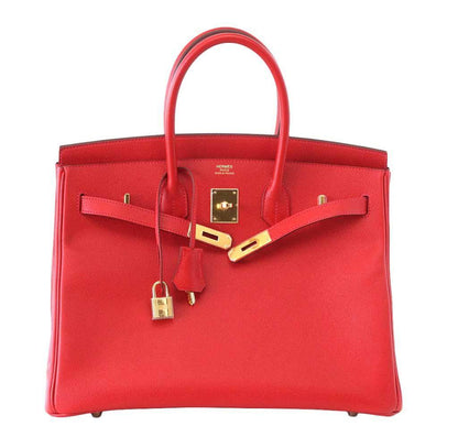 Hermes Birkin 35 Rouge Casaque Epsom Leather Gold Hardware