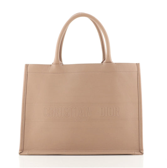 Christian Dior Small Book Tote Embossed Leather