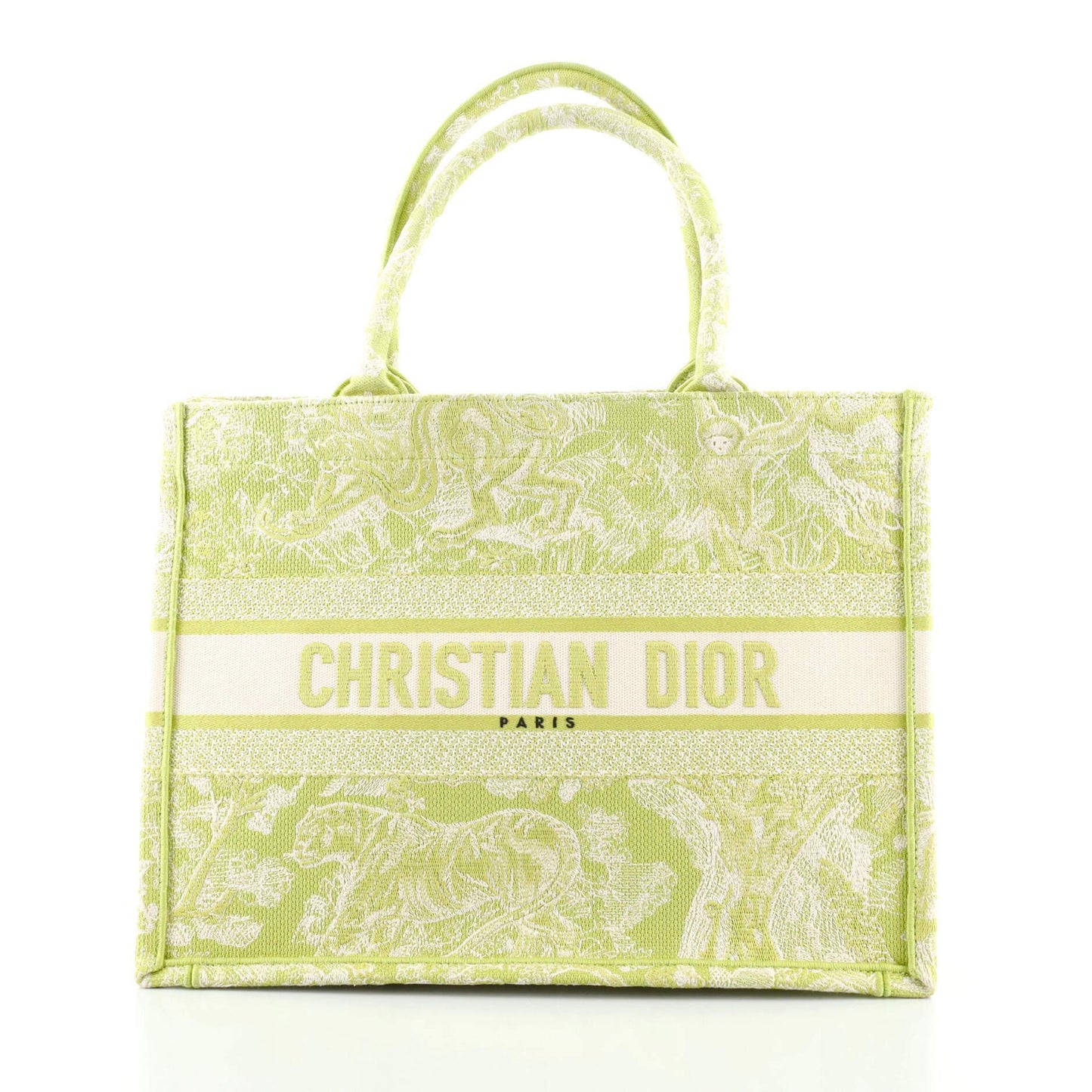 Christian Dior Book Tote Small Green Canvas