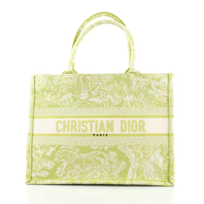 Christian Dior Book Tote Small Green Canvas