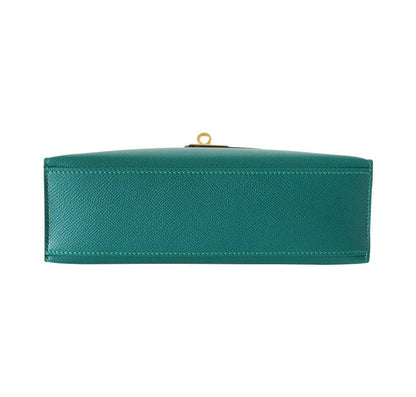Hermes JPG Kelly Pochette Malachite Epsom Leather Gold Hardware
