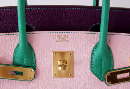 Hermès Birkin 30 Tri-Color Chevre Horseshoe Bag GHW