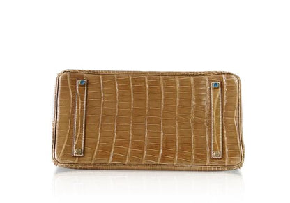 Hermes Birkin 35 Ficelle Porosus Crocodile Gold Hardware