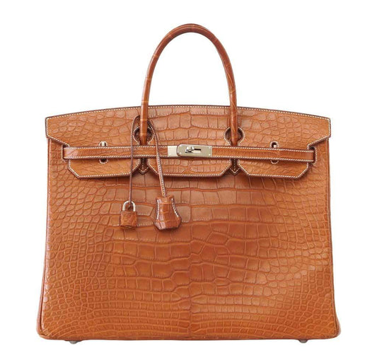 Hermes Birkin 40 Fauve Matte Alligator Palladium Hardware