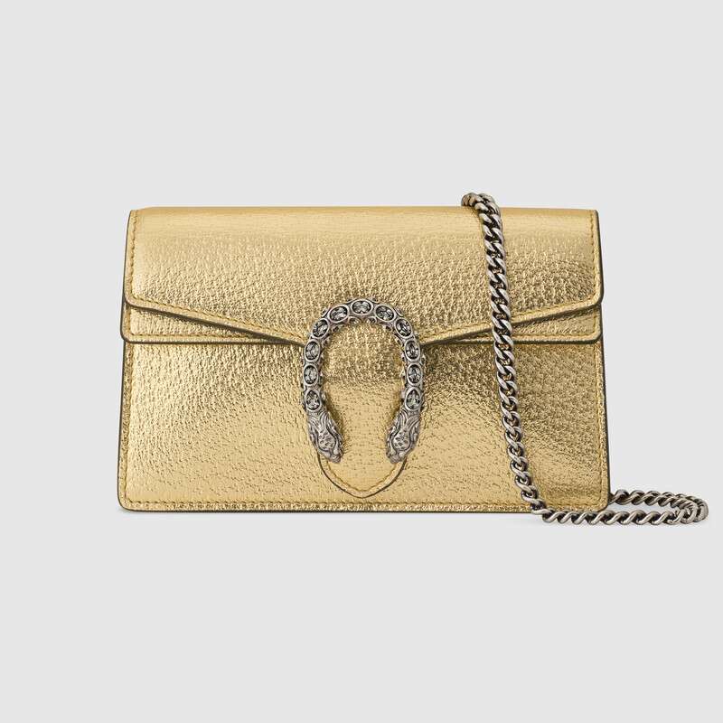 Gucci Dionysus Super Mini Gold Bag