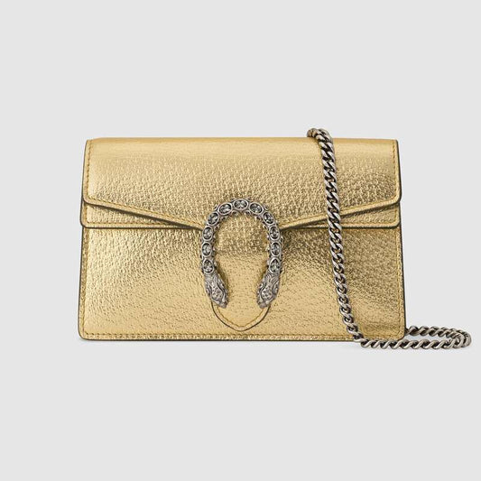 Gucci Dionysus Super Mini Gold Bag