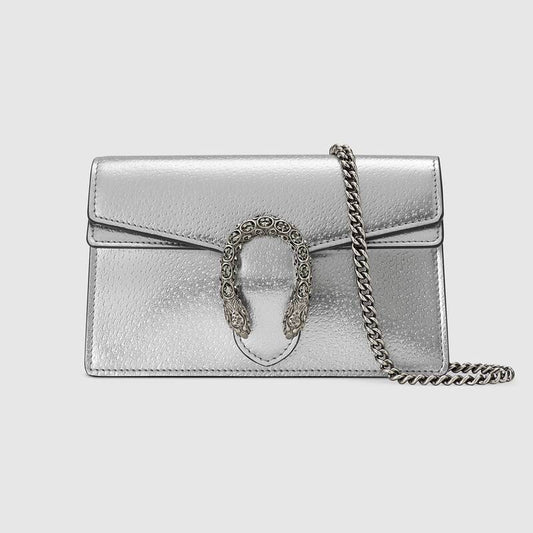 Gucci Dionysus Super Mini Silver Bag